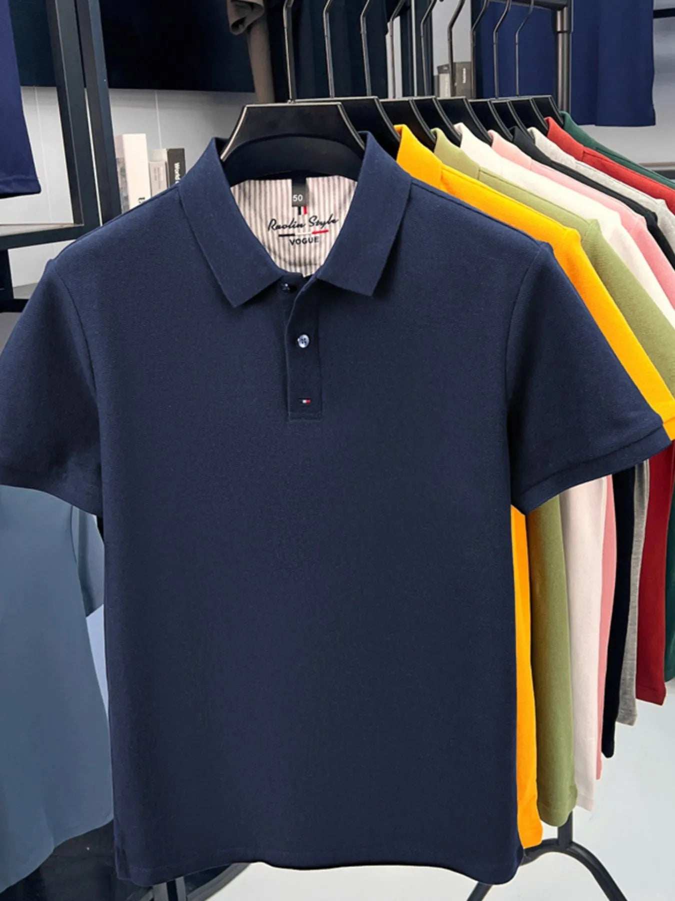 Men's Plus Size Collared Neck Short Sleeve Polo - Trendsi - Flyclothing LLC