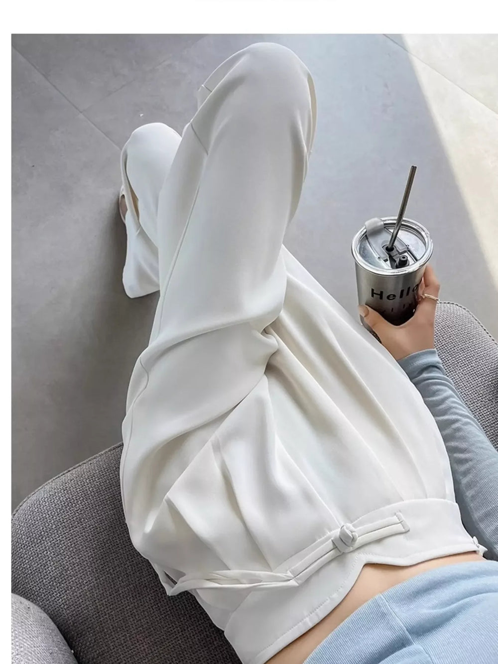 High-Waisted Wide-Leg Pants - Trendsi - Flyclothing LLC