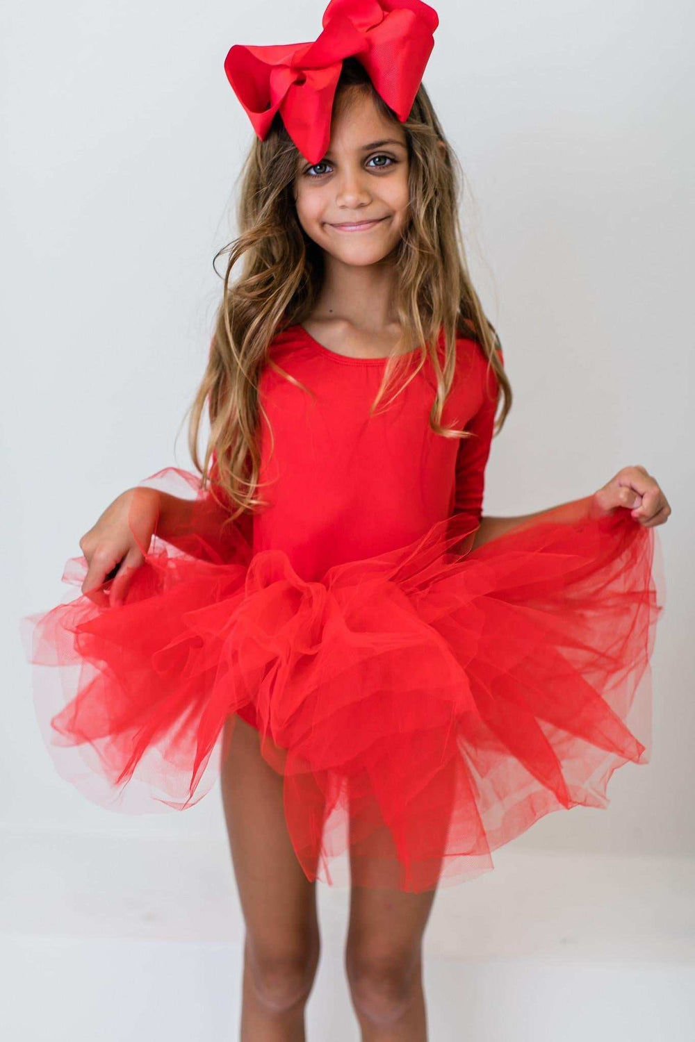 Red 3/4 Tutu Leotard - Mila & Rose ® - Flyclothing LLC