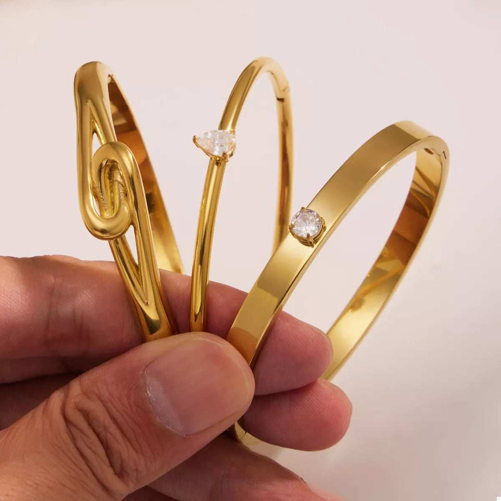 18K Gold-Plated Zircon Bracelet - Trendsi - Flyclothing LLC