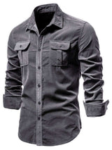 Men's Full Size Button Down Collared Neck Shirt Plus Size - Trendsi - Flyclothing LLC