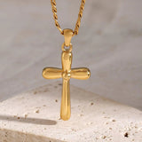Stainless Steel Cross Necklace - Trendsi