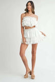 MABLE Ruffle Layered Crop Top and Mini Skirt Set - Trendsi - Flyclothing LLC