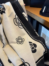 Floral Pattern Raw Hem Scarf - Trendsi - Flyclothing LLC