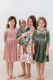 Sage Velvet Twirl Dress - Mila & Rose ® - Flyclothing LLC