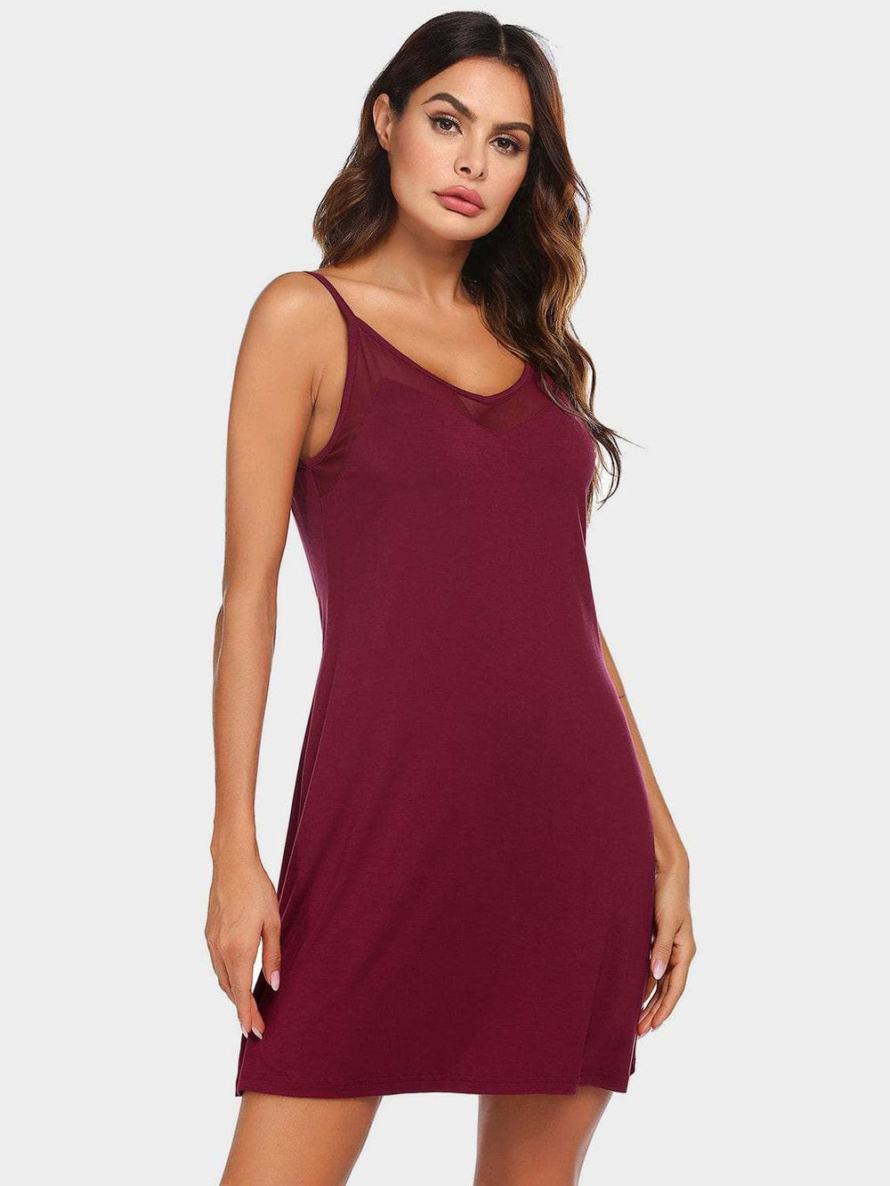 Scoop Neck Spaghetti Strap Lounge Dress - Trendsi - Flyclothing LLC