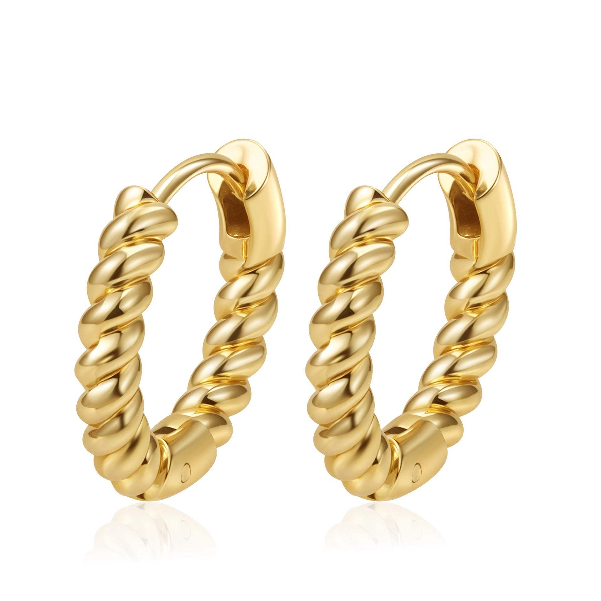 Womens Simple Stainless Steel Hoop Earrings - My Store - Flyclothing LLC