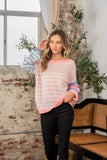 Sew In Love Full Size Striped Dropped Shoulder Sweater - Trendsi