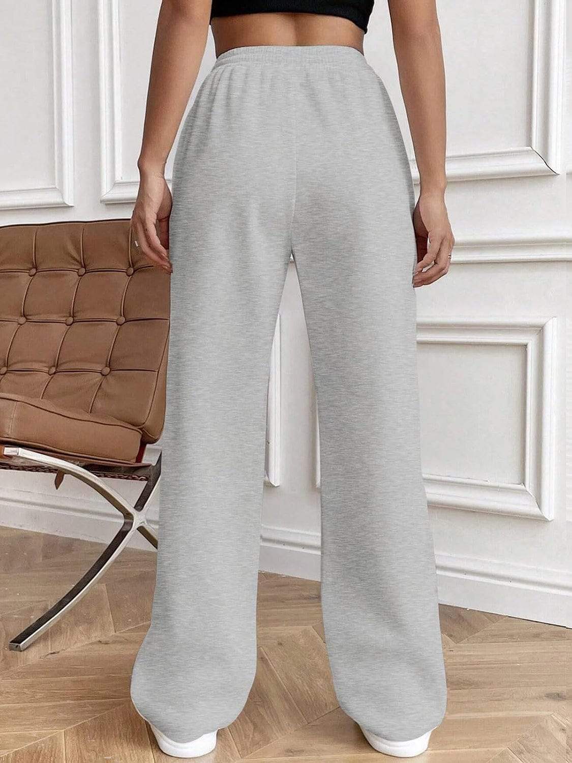 Drawstring Elastic Waist Pants with Pockets - Trendsi - Flyclothing LLC