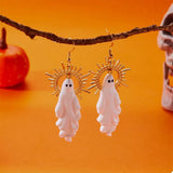 Halloween Sunburst Ghost Drop Earrings - Trendsi - Flyclothing LLC