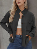 Button Up Long Sleeve Cardigan - Trendsi