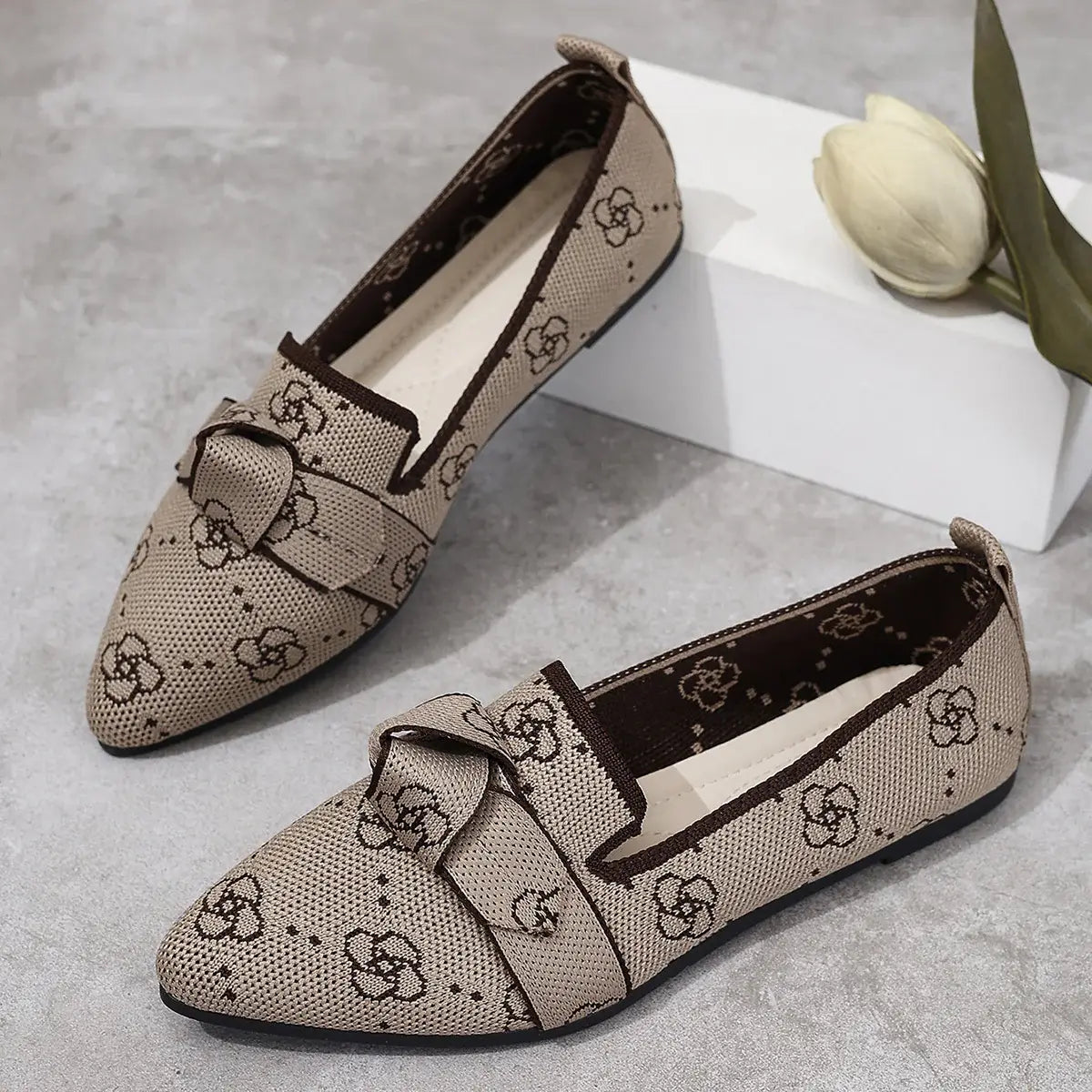 Mesh Point Toe Flat Slip-Ons - Trendsi - Flyclothing LLC