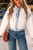 Contrast Trim Snap Down Jacket - Trendsi - Flyclothing LLC
