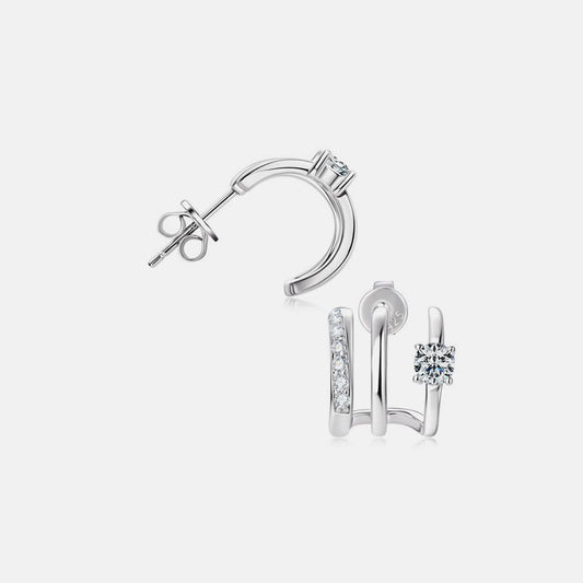 Moissanite 925 Sterling Silver Earrings Trendsi