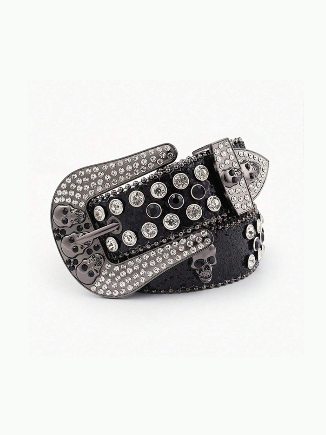PU Leather Skull Belt - Trendsi - Flyclothing LLC