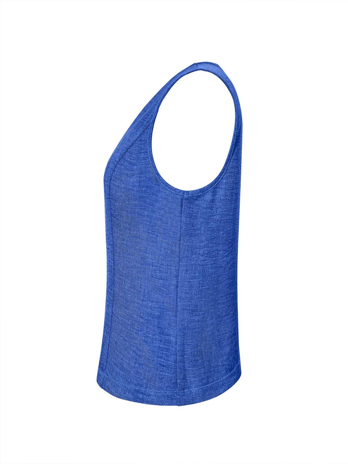 V-Neck Button Up Vest Coat - Trendsi - Flyclothing LLC