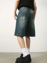 Men's Washed Denim Shorts with Pockets - Trendsi - Flyclothing LLC