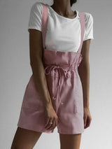 Drawstring Wide Strap Overalls with Pockets - Trendsi - Flyclothing LLC