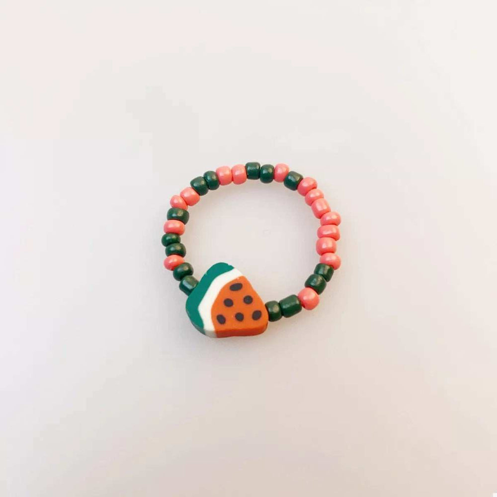 Colorful Fruit Charm Beaded Ring - Trendsi - Flyclothing LLC