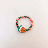 Colorful Fruit Charm Beaded Ring - Trendsi - Flyclothing LLC