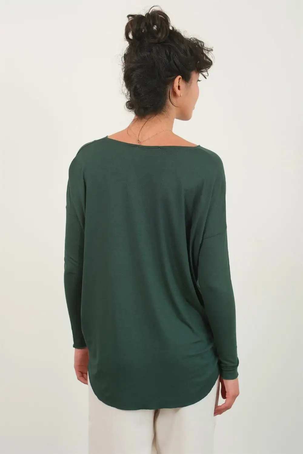 HYFVE Draped Drop Shoulder Long Sleeve Top - Trendsi - Flyclothing LLC