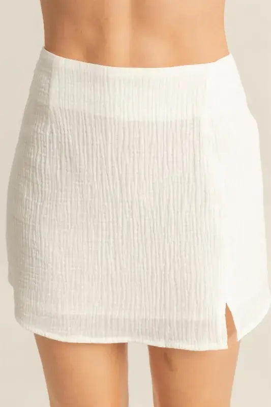 HYFVE Ruched Bra Top and Mini Skirt Set - Trendsi - Flyclothing LLC