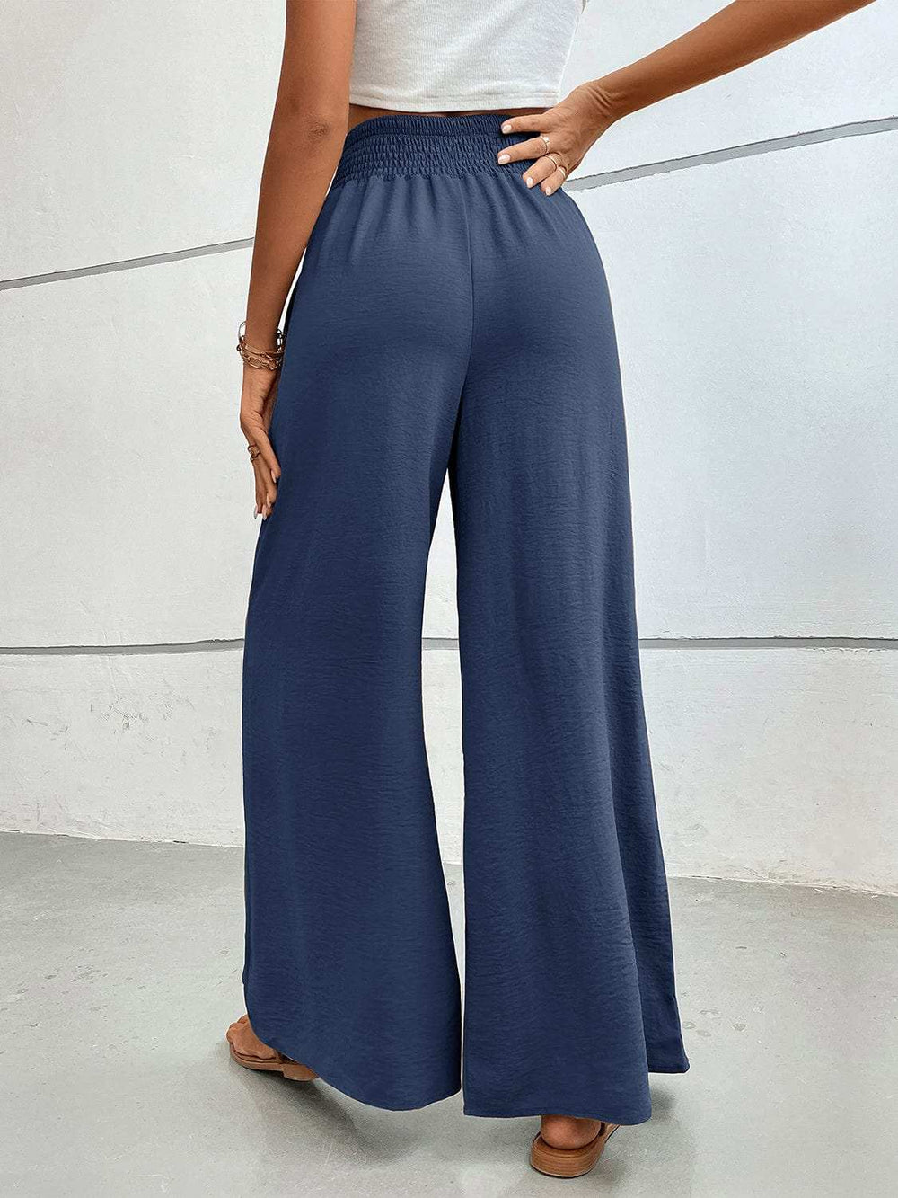 Perfee Wide Leg Pants with Pockets - Trendsi - Flyclothing LLC
