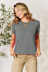 Basic Bae Full Size Round Neck Short Sleeve T-Shirt - ShopBasicbae - Flyclothing LLC