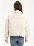 Zip Up Turtleneck Long Sleeve Winter Coat - Trendsi