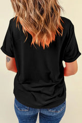 Graphic Round Neck Short Sleeve T-Shirt - Trendsi - Flyclothing LLC