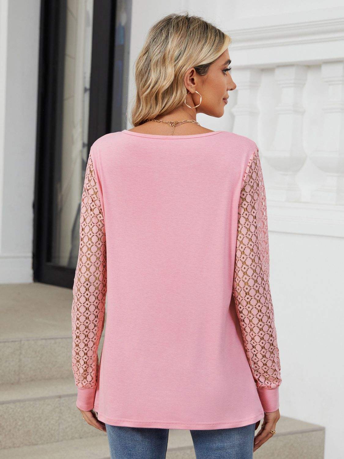 Cutout Round Neck Long Sleeve T-Shirt - Trendsi - Flyclothing LLC