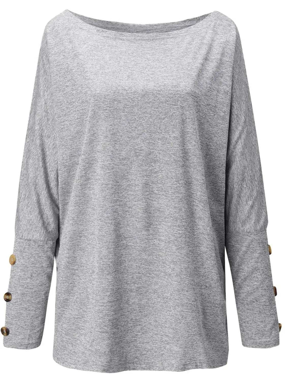 One Shoulder Long Sleeve T-Shirt - Trendsi - Flyclothing LLC