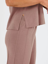 Casual Solid Color Cap Sleeve Top and Pants Knit Set - Trendsi - Flyclothing LLC