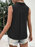 Full Size Johnny Collar Button Up Tank - Trendsi - Flyclothing LLC