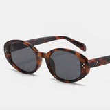 Polycarbonate Frame Oval Sunglasses - Trendsi