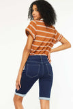 Kancan Mid Rise Bermuda Denim Shorts - Trendsi - Flyclothing LLC