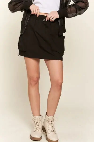 ADORA Drawstring Skort with Pockets - Trendsi - Flyclothing LLC