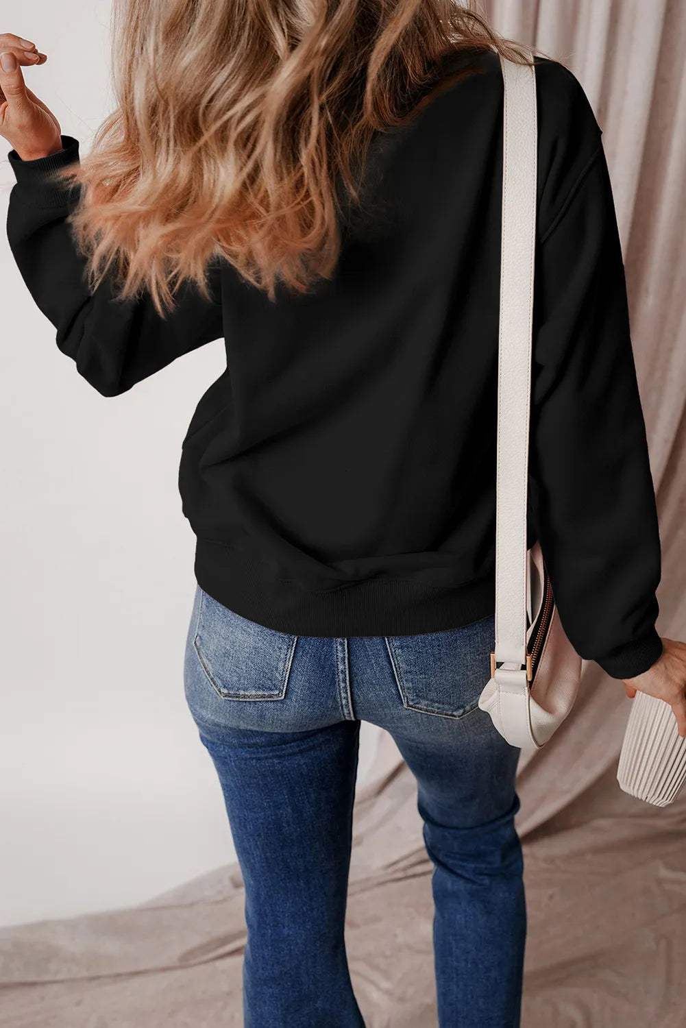 Jack-O'-Lantern Round Neck Long Sleeve Sweatshirt - Trendsi - Flyclothing LLC