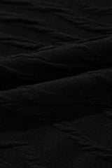 Textured Round Neck Long Sleeve Blouse - Trendsi - Flyclothing LLC