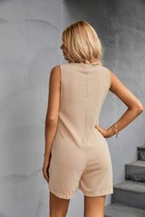 V-Neck Sleeveless Romper - Trendsi - Flyclothing LLC