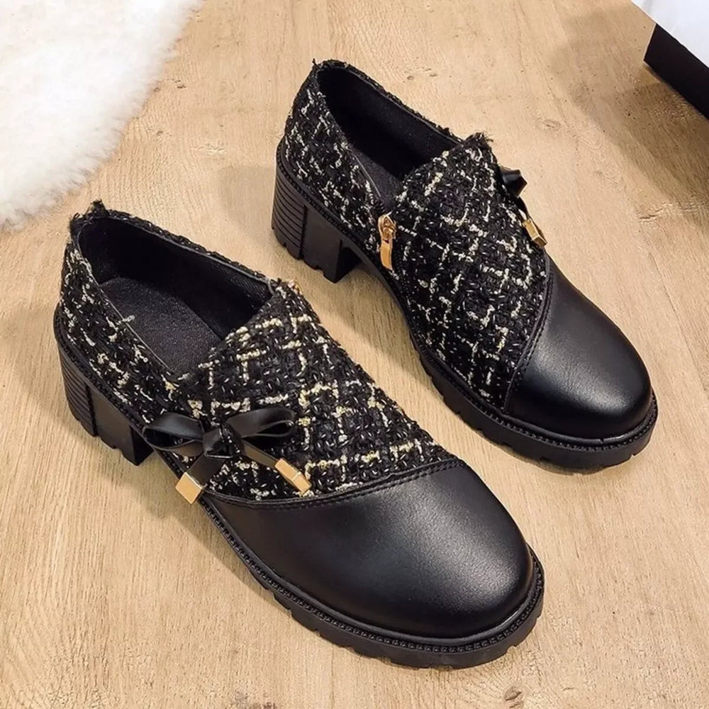 Round Toe Block Heels Boots - Trendsi - Flyclothing LLC