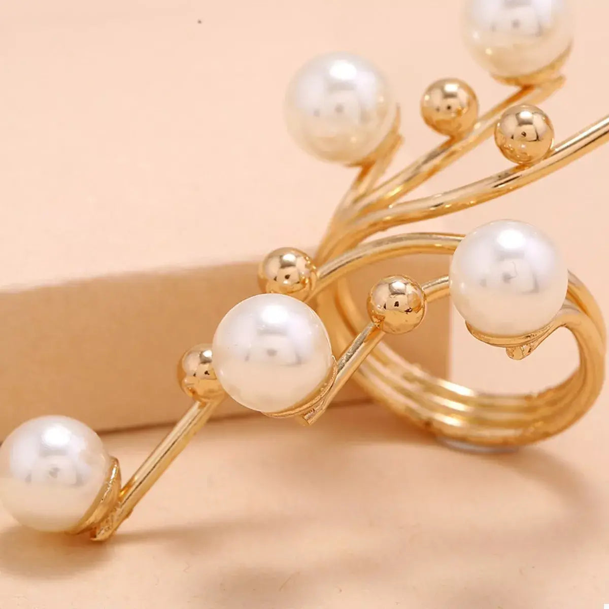 Alloy Pearl Bypass Ring - Trendsi - Flyclothing LLC