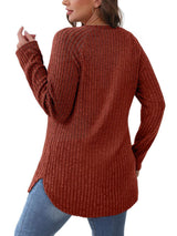 Round Neck Raglan Sleeve T-Shirt - Trendsi - Flyclothing LLC
