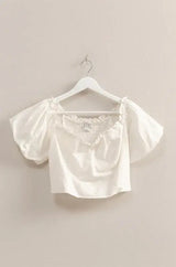 HYFVE Puff Sleeve Sweetheart Neck Top - Trendsi - Flyclothing LLC