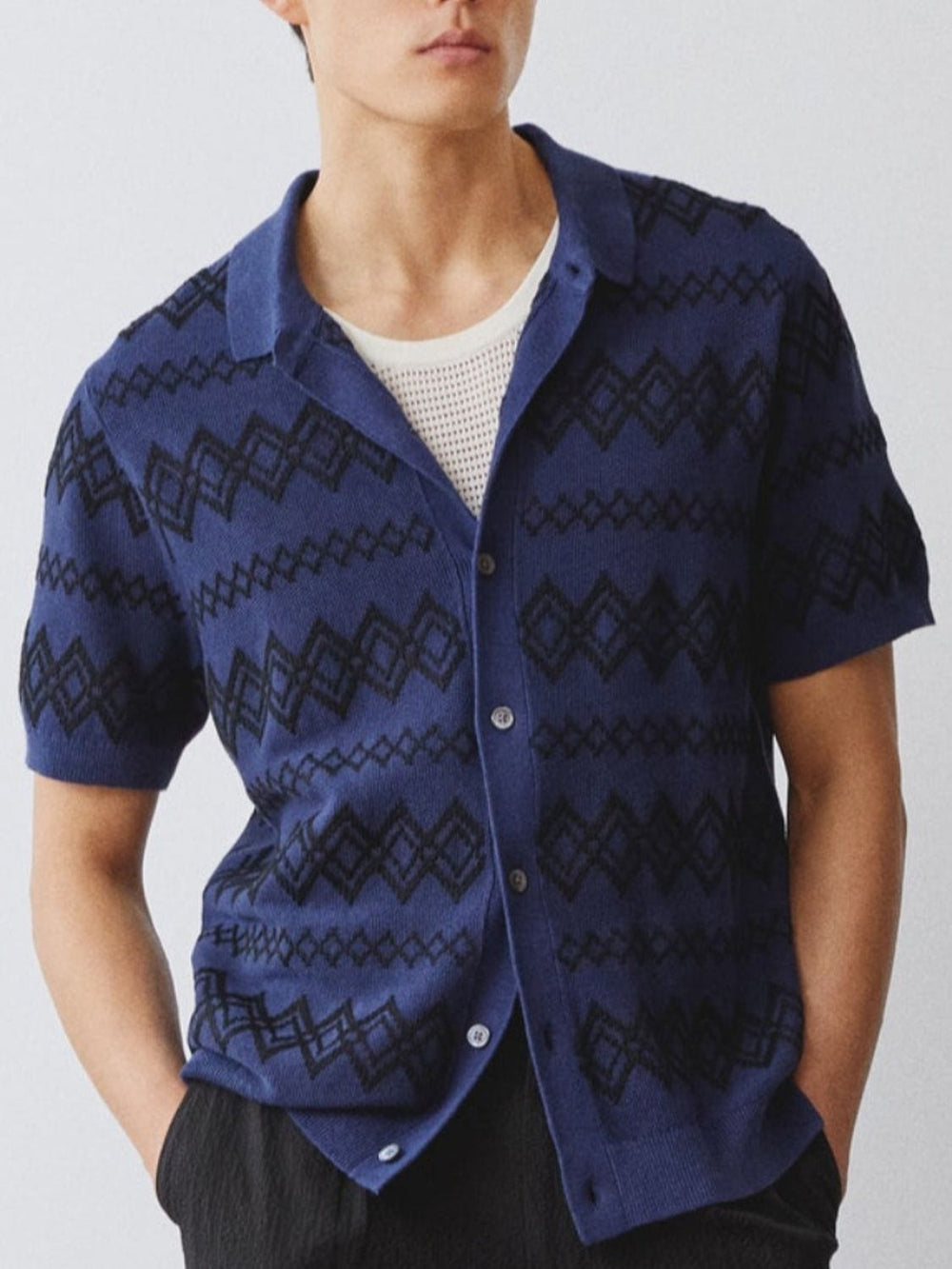 Men's Plus Size Button Down Short Sleeve Shirt - Trendsi