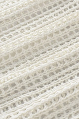 Openwork Round Neck Half Sleeve Knit Cover Up - Trendsi - Flyclothing LLC