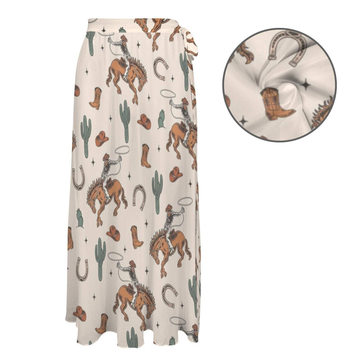 Baha Ranch Rodeo Cowboy Beach Coverup Skirt - Baha Ranch Western Wear - Flyclothing LLC
