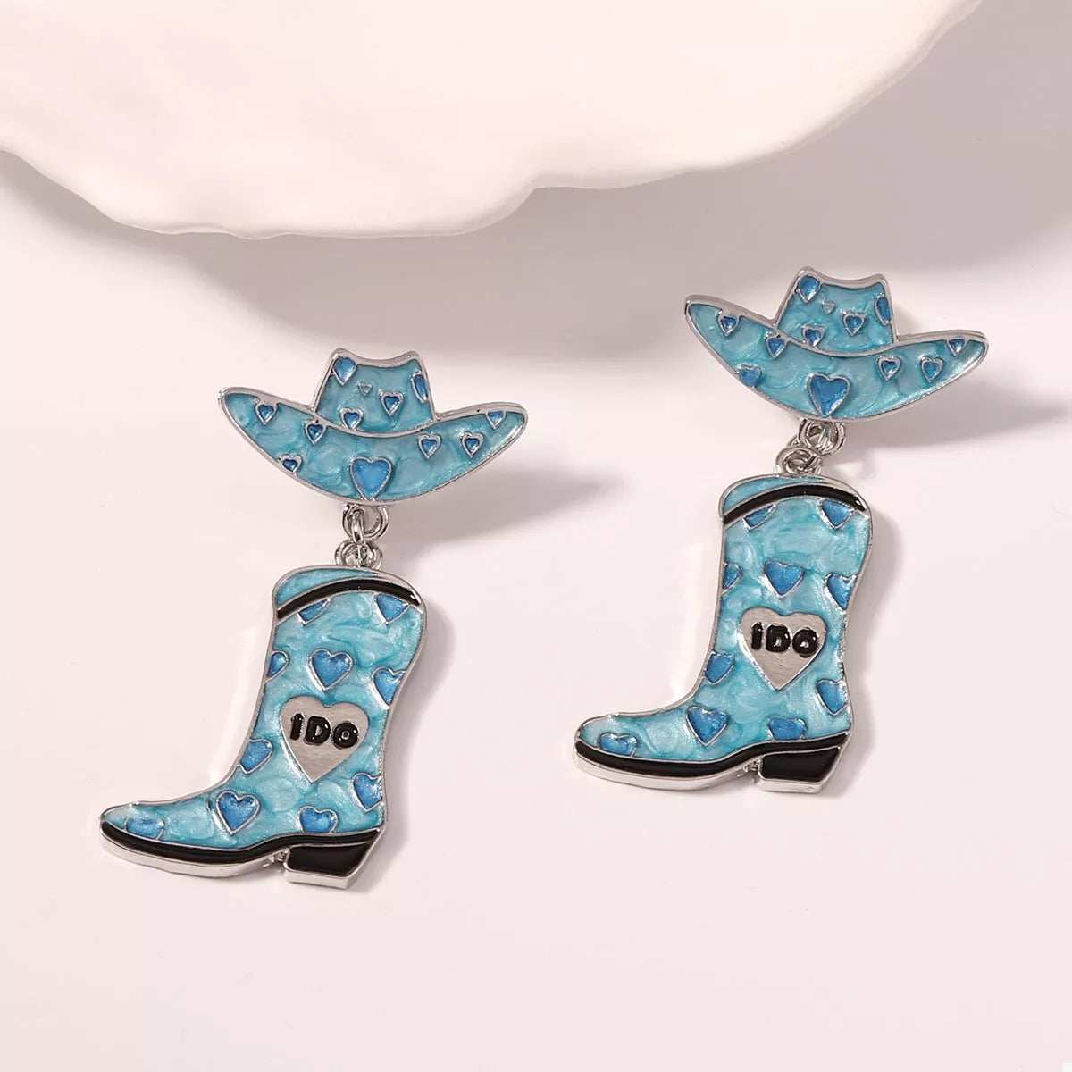Cowgirl Hat and Boot Dangle Earrings - Trendsi - Flyclothing LLC