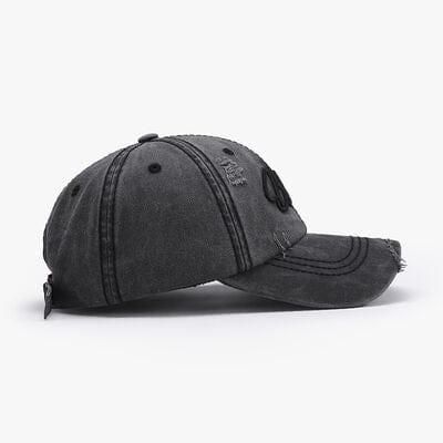 Embroidered Letter Cotton Baseball Cap - Trendsi