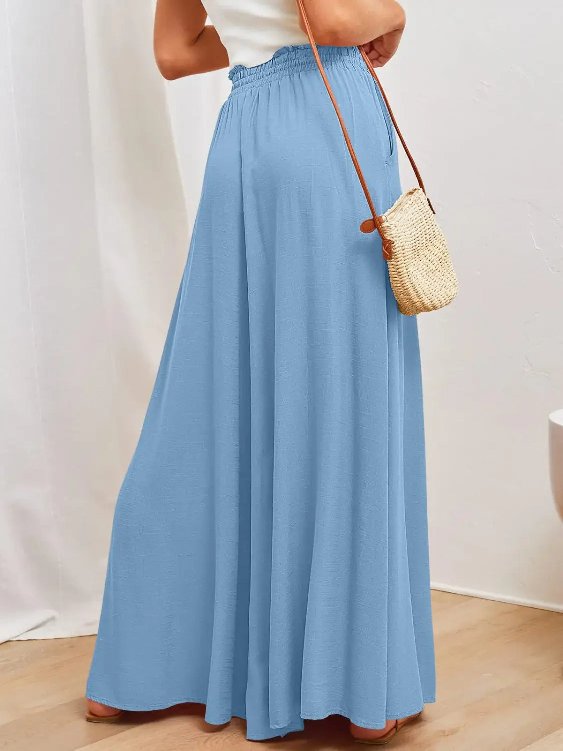 Wide Leg Pants with Pockets - Trendsi - Flyclothing LLC
